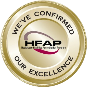 We've Confirmed our Excellence. HFAP Healthcare Facilities Accreditation Program